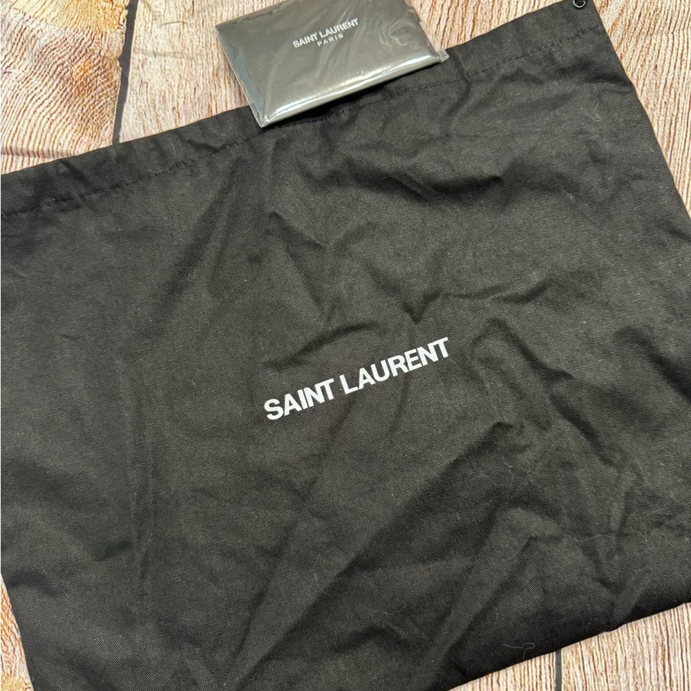 Saint Laurent Quilted Black Crossbody with Silver Accents - Picture 12 of 13